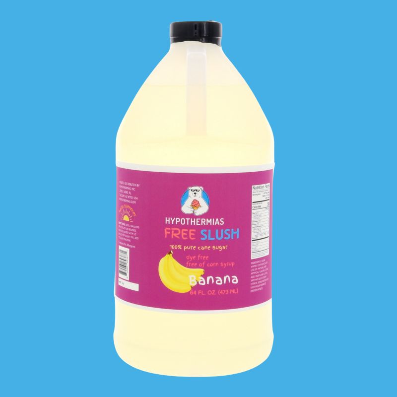 Hypothermias Banana Dye-FREE Slush Syrup | 100% Pure Cane Sugar