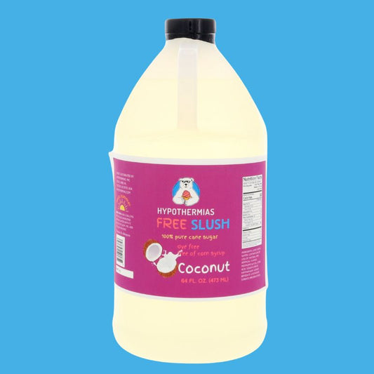 Coconut Hypothermias Dye-FREE Slush Syrup | 100% Pure Cane Sugar